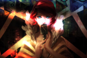 red transistor anime girl 4k 1696778081