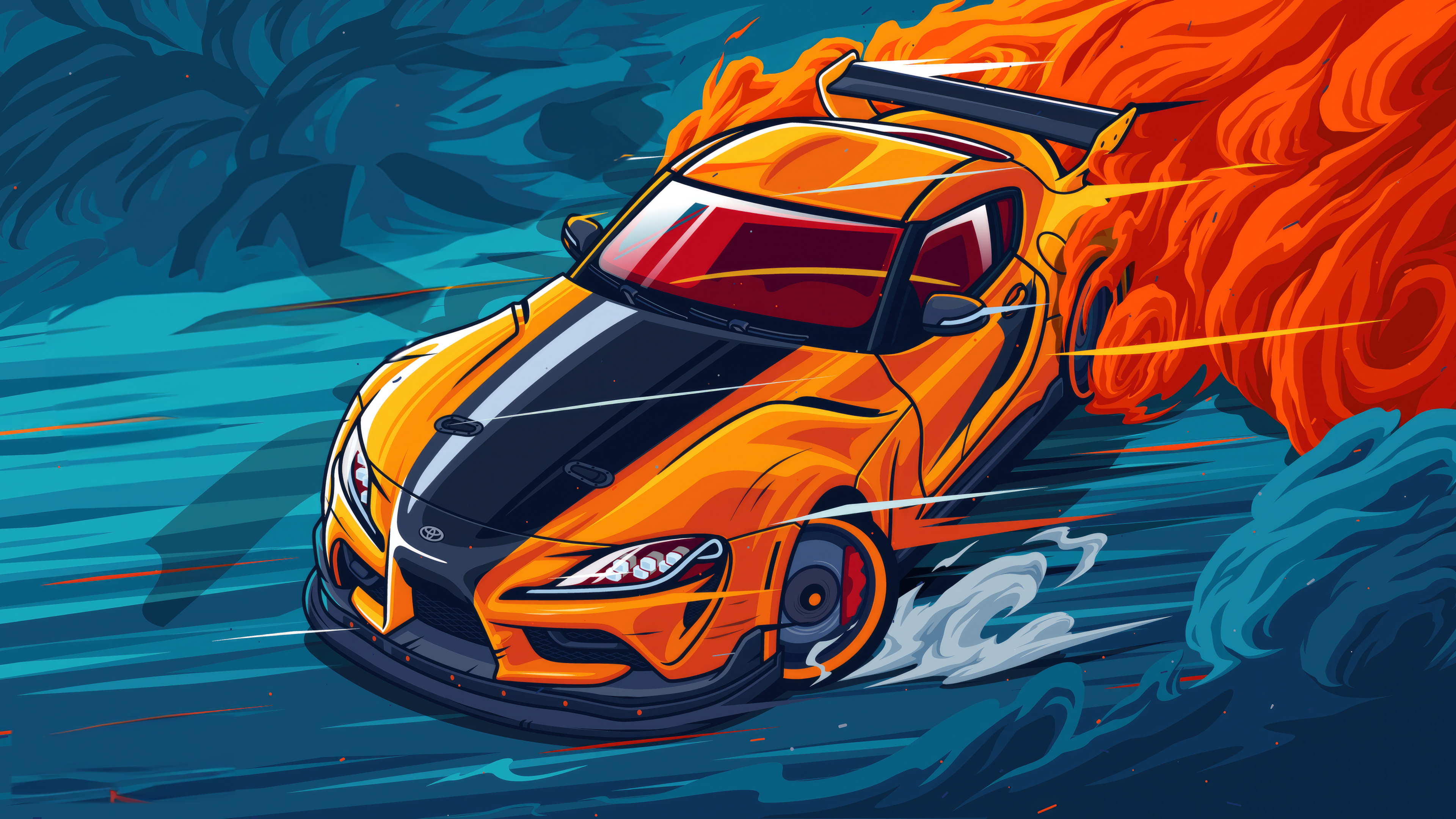 toyota supra artwork 4k 1697929730