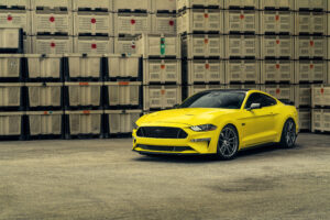 velgen yellow ford mustang car view 1698679097