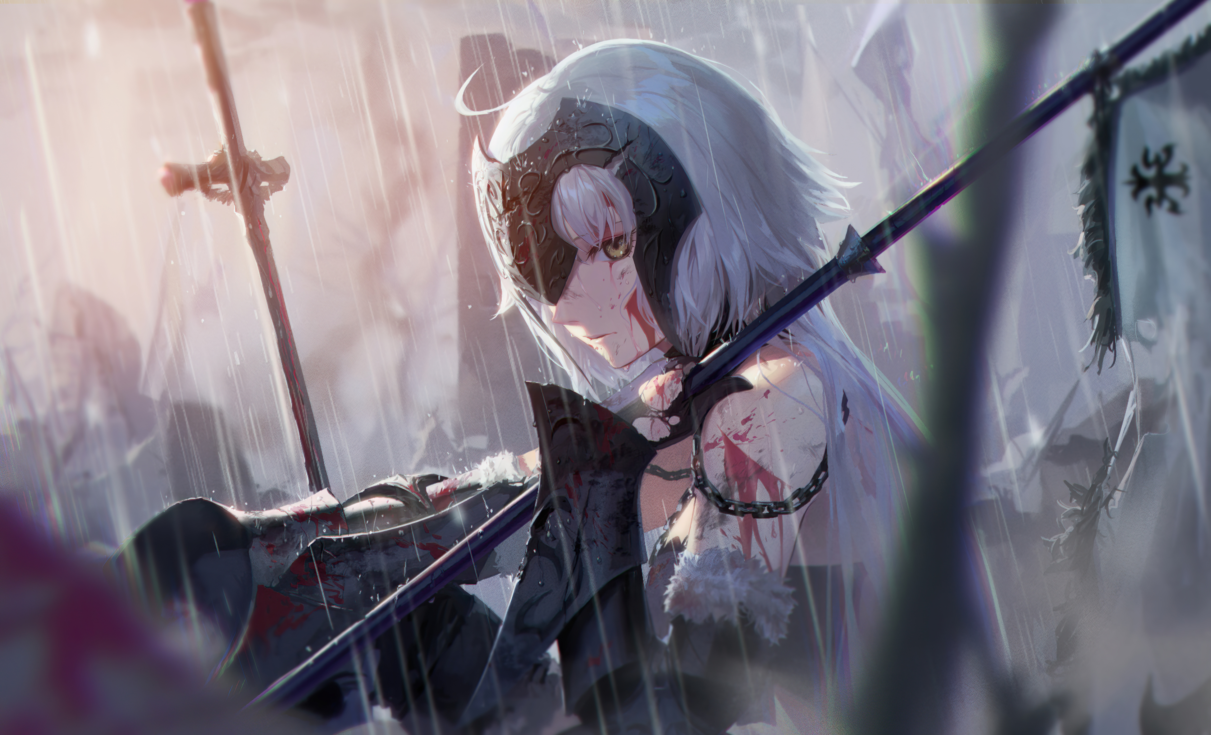 warrior anime girl 4k 1696774297