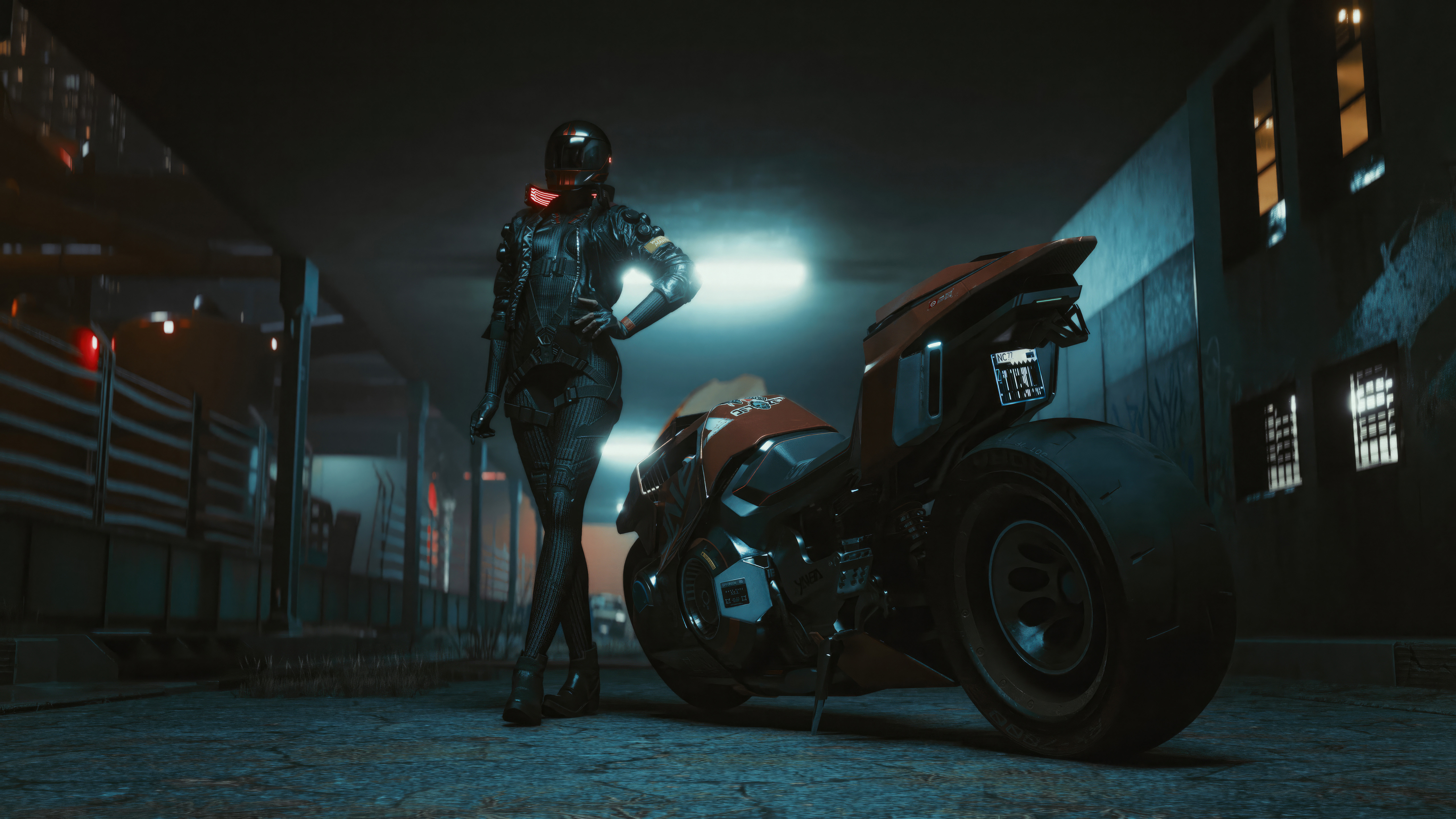 cyberpunk 2077 scifi biker girl games 4k 1698844644