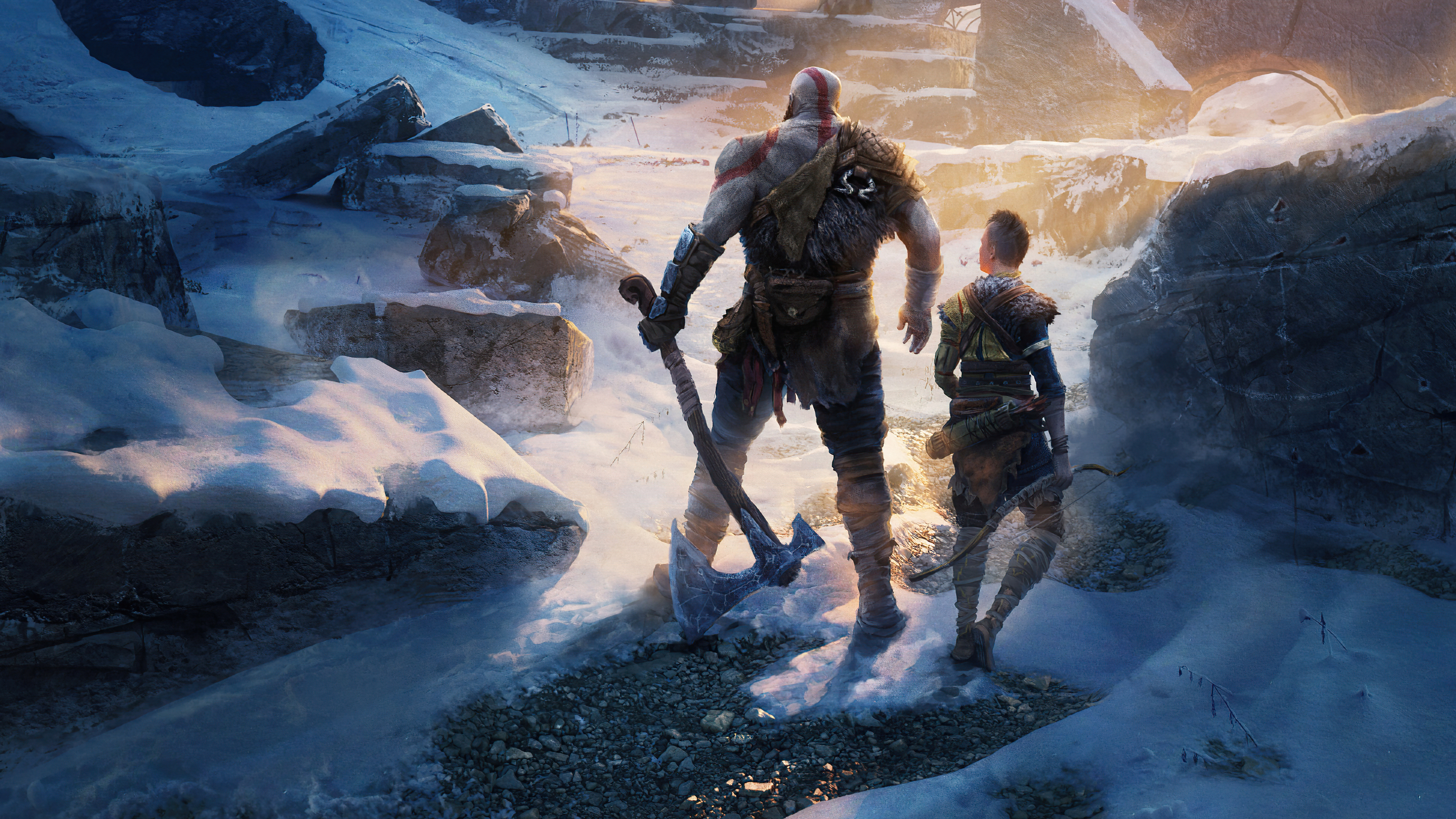 kratos and atreus god of war 4 5k dr.jpg