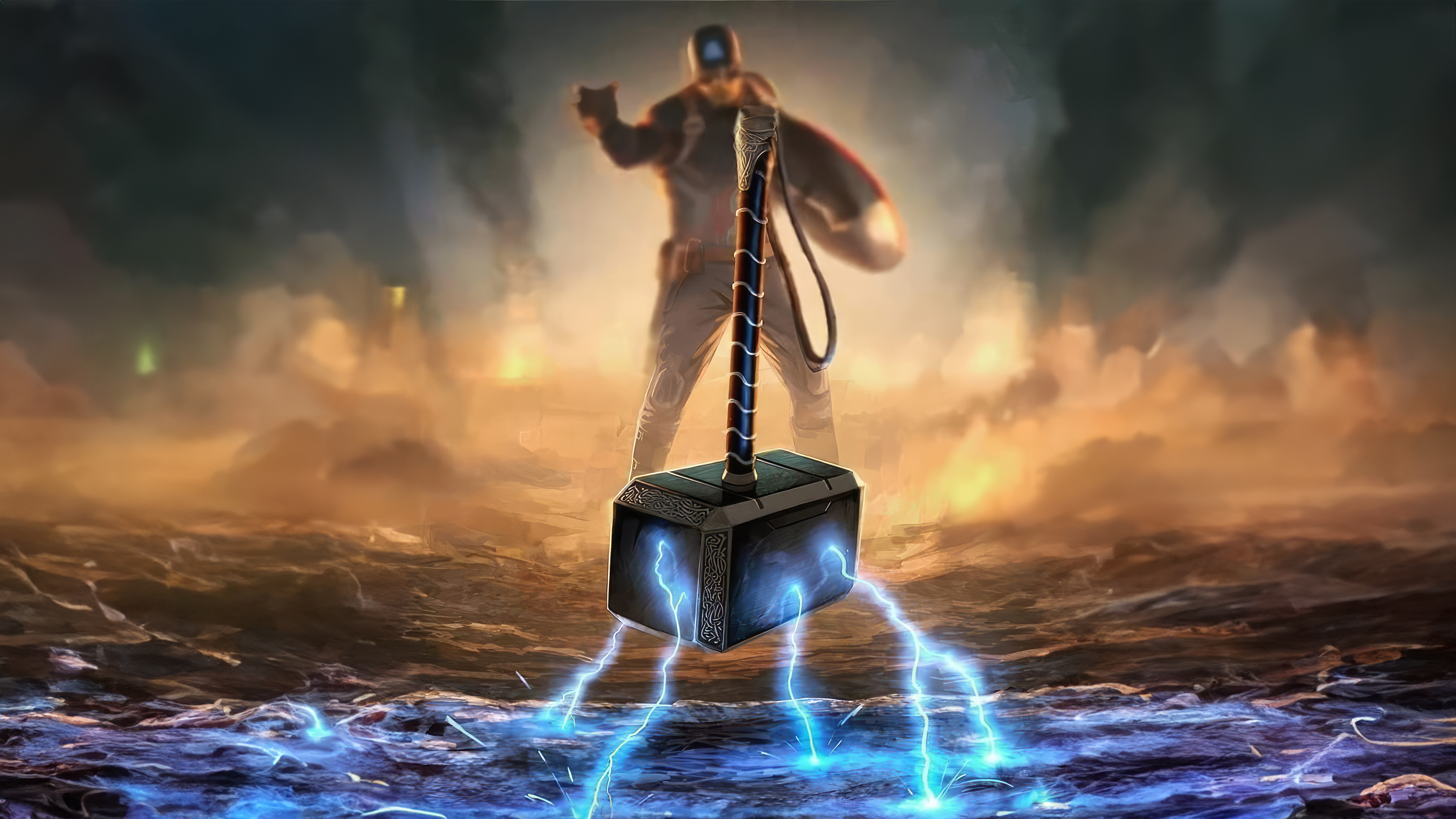 captain america wielding thor mighty hammer wk.jpg