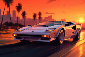 lamborghini sunset glow retro ah.jpg