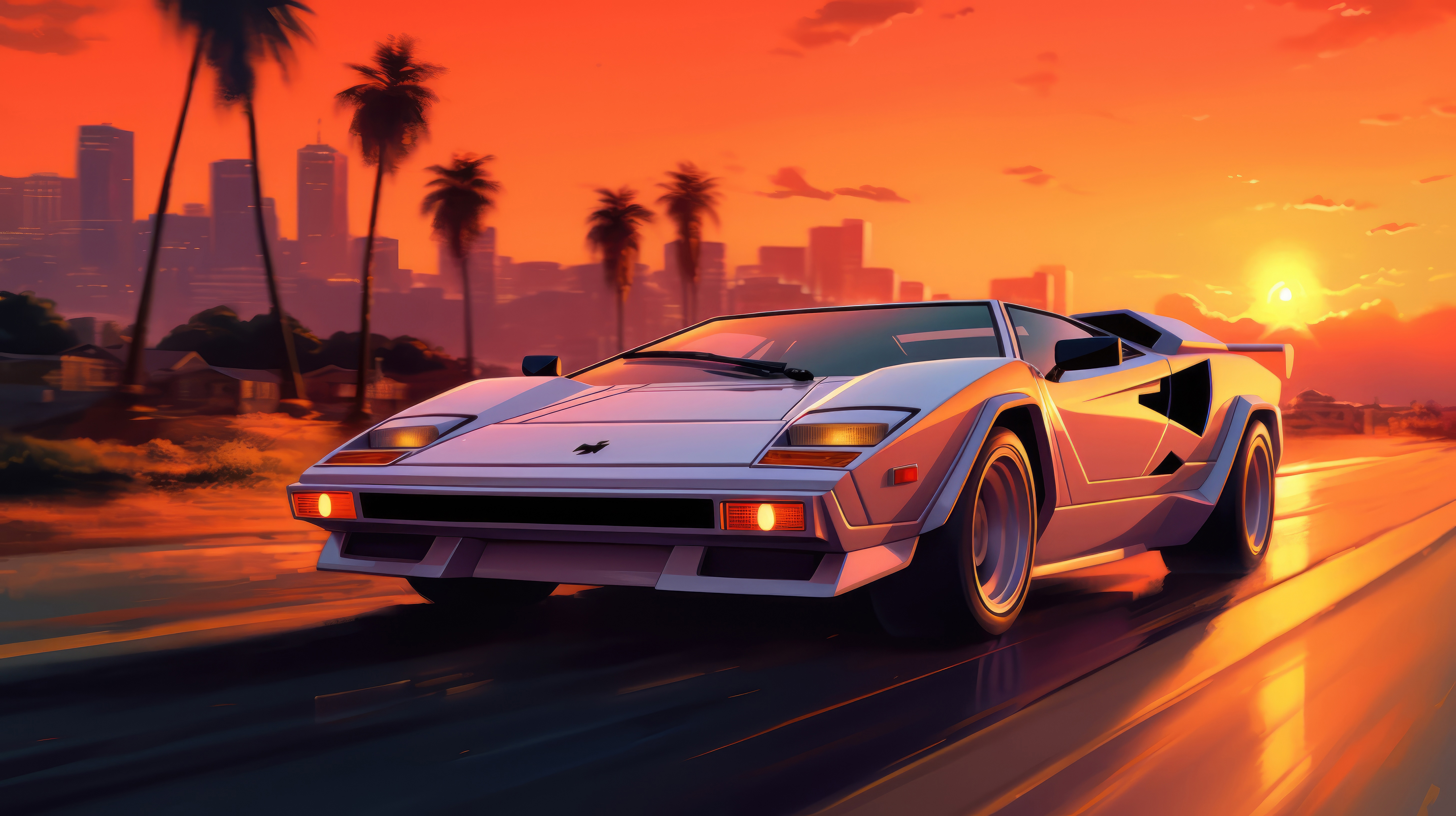 lamborghini sunset glow retro ah.jpg