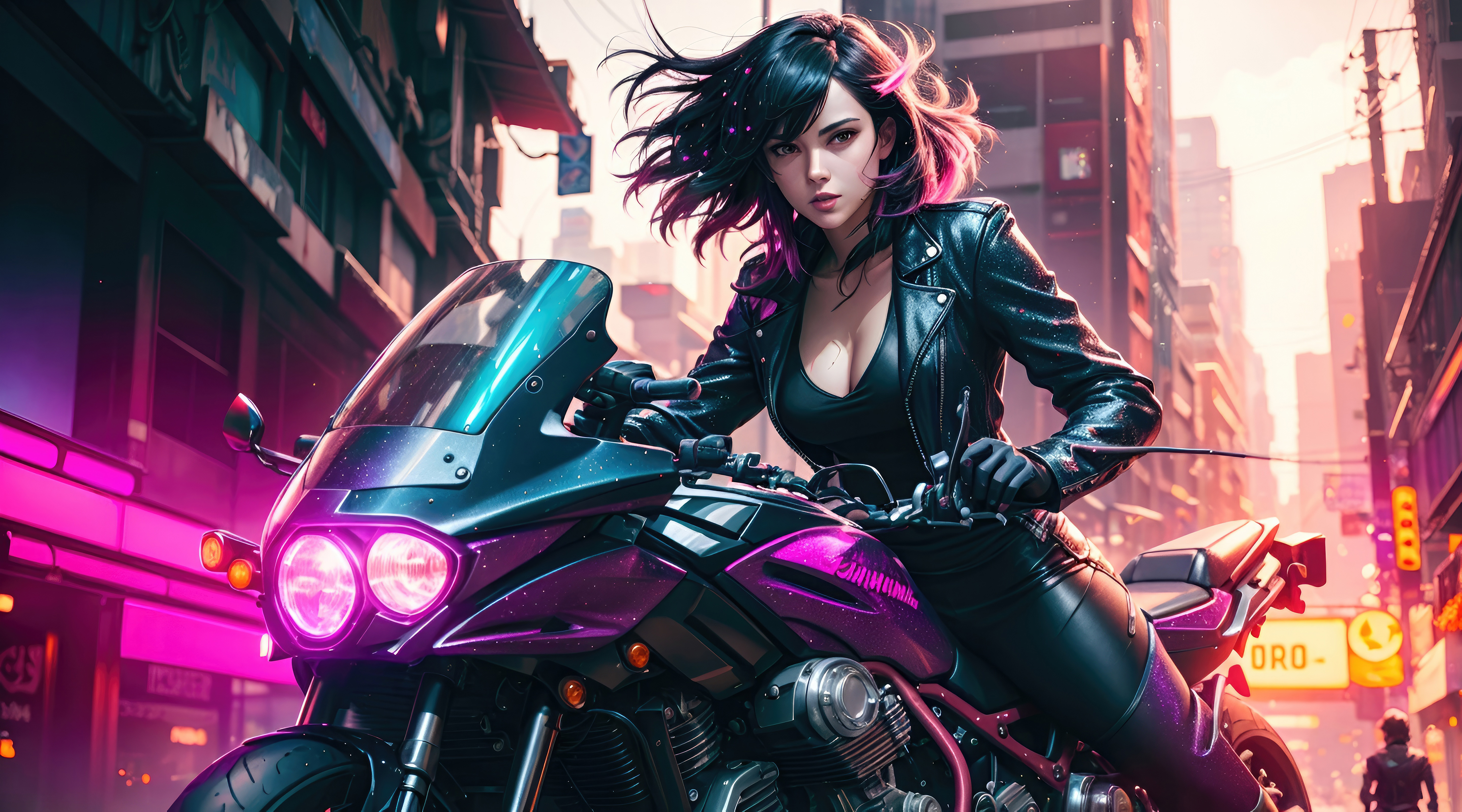 riding the neon trails empowered biker in the cyberpunk world 8r.jpg