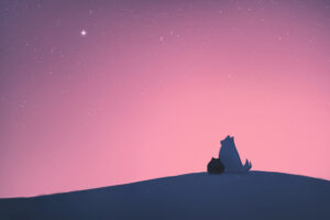 snowy paws under winter stars minimal 4k g5.jpg