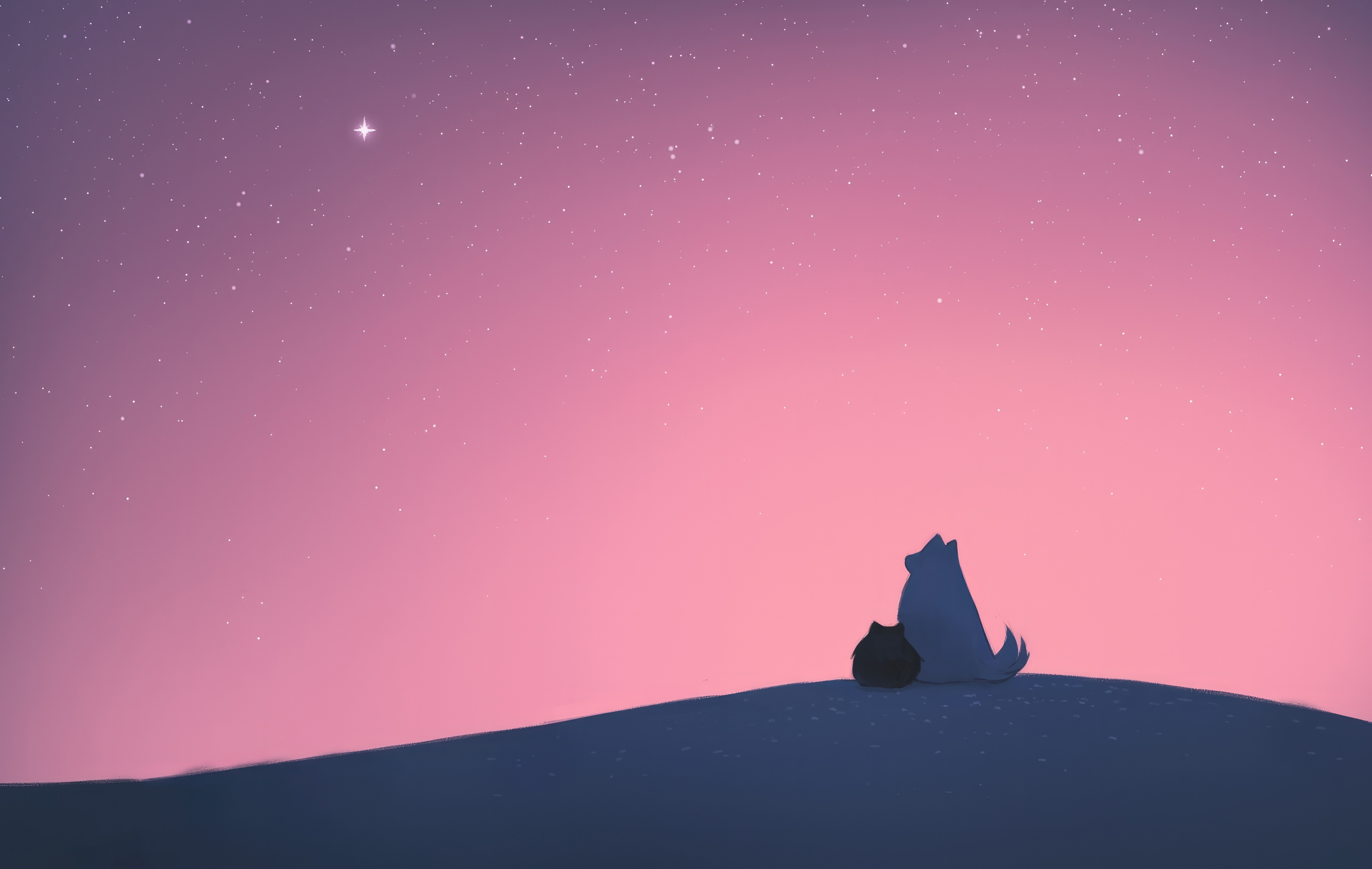 snowy paws under winter stars minimal 4k g5.jpg