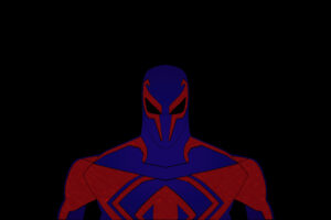 spiderman 2099 spiderman miguel o hara superheroes minimalism minimalist artist artwork digital art hd 4k 5k ij.jpg