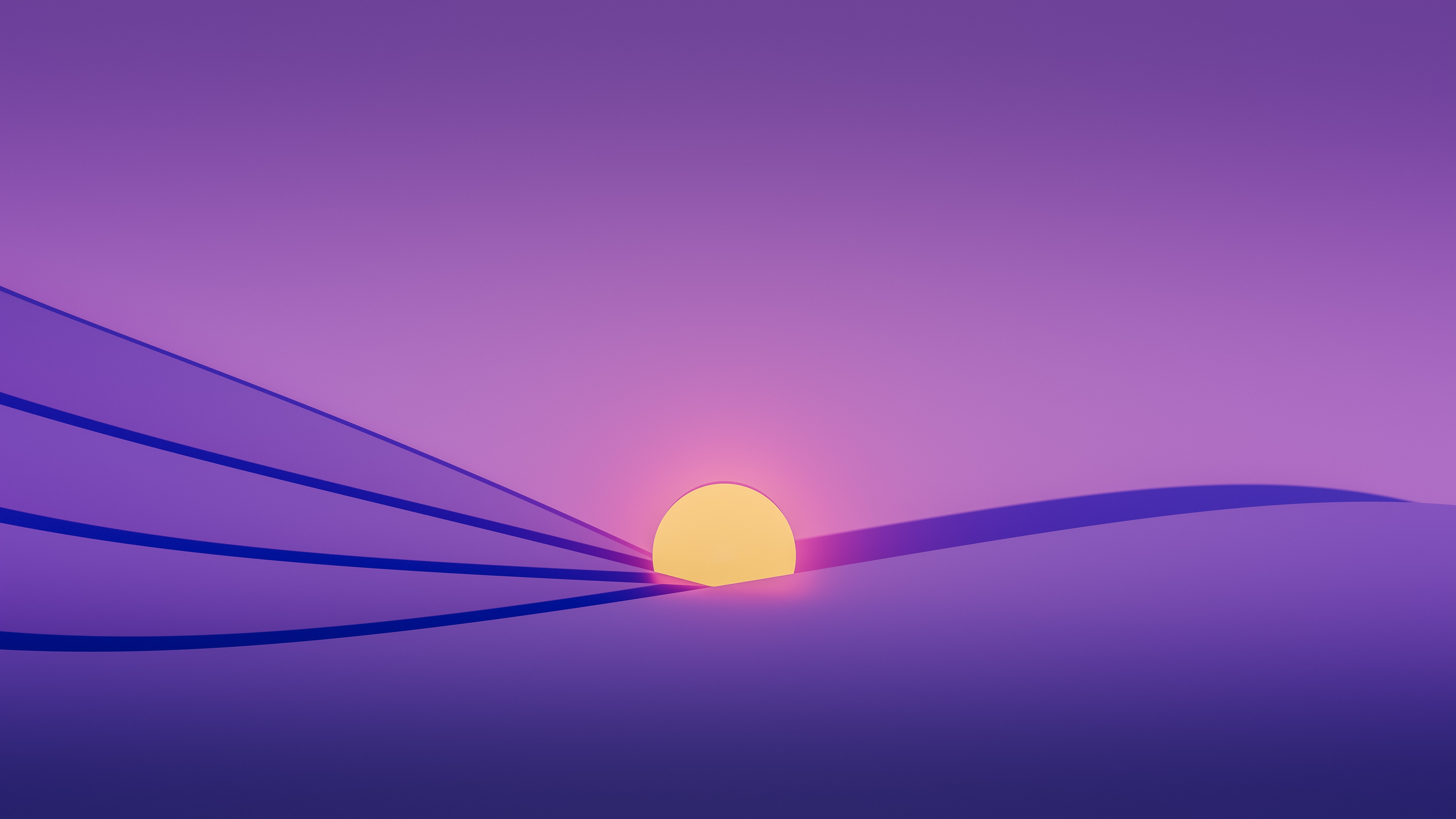 the sun is setting over the horizon of a desert minimal 5k r2.jpg