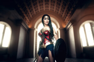 warrior princess a captivating wonder woman girl cosplay hd.jpg