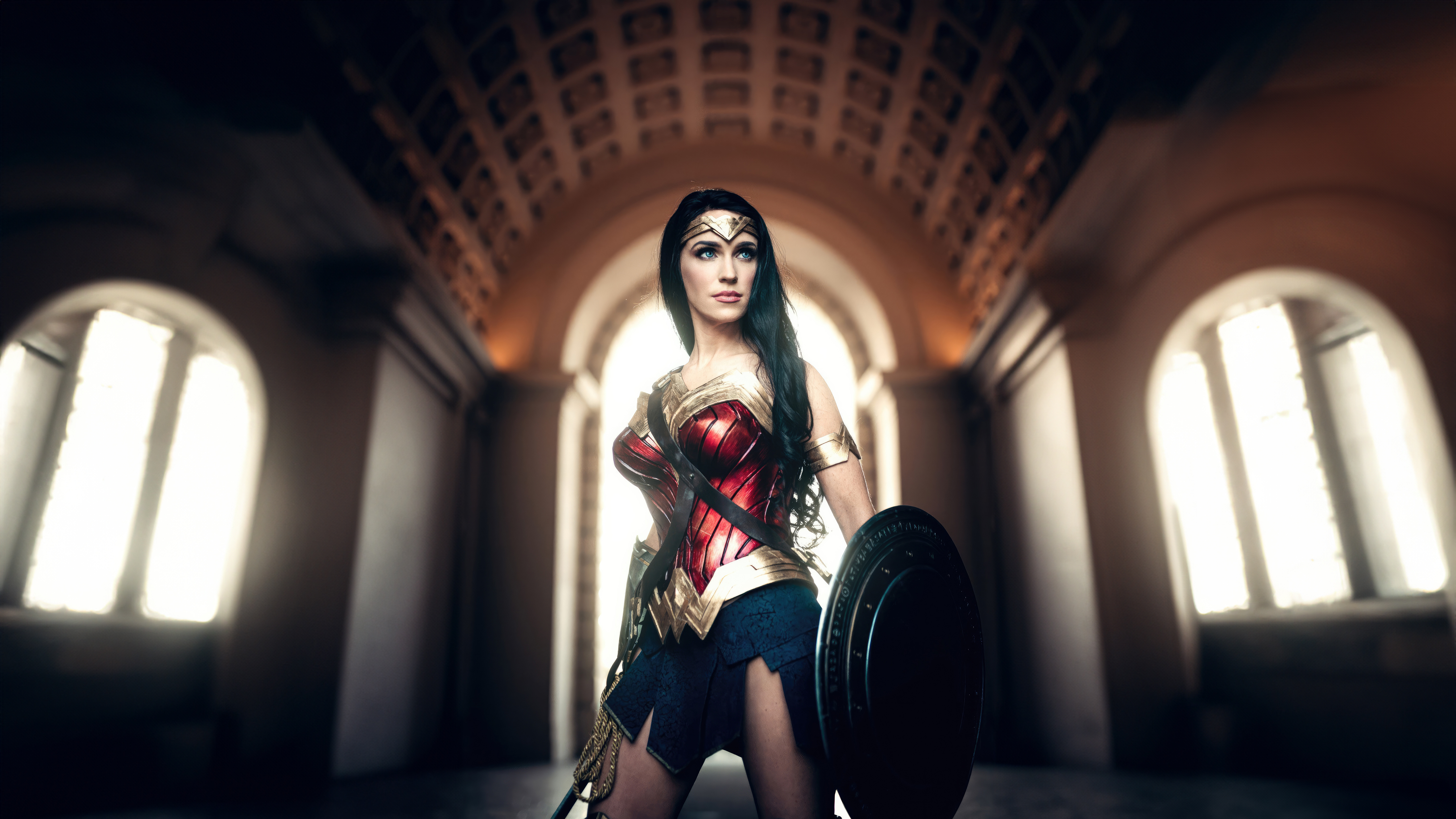 warrior princess a captivating wonder woman girl cosplay hd.jpg