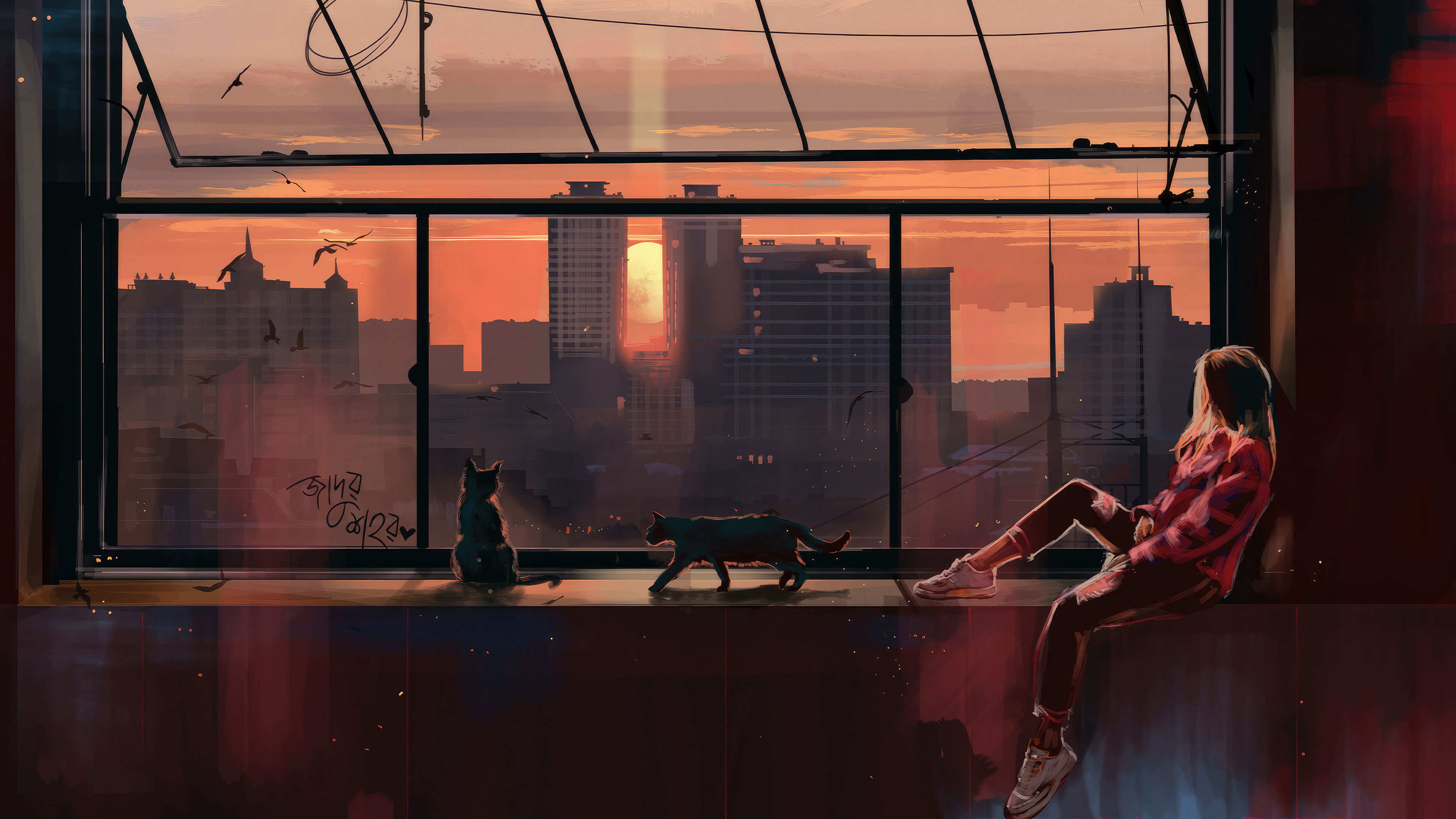 watching magical sunset from the window 16.jpg