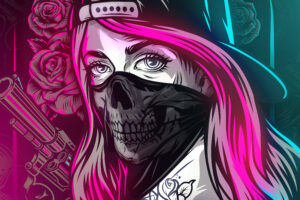 guns and cash girl with mask artistic art rk.jpg