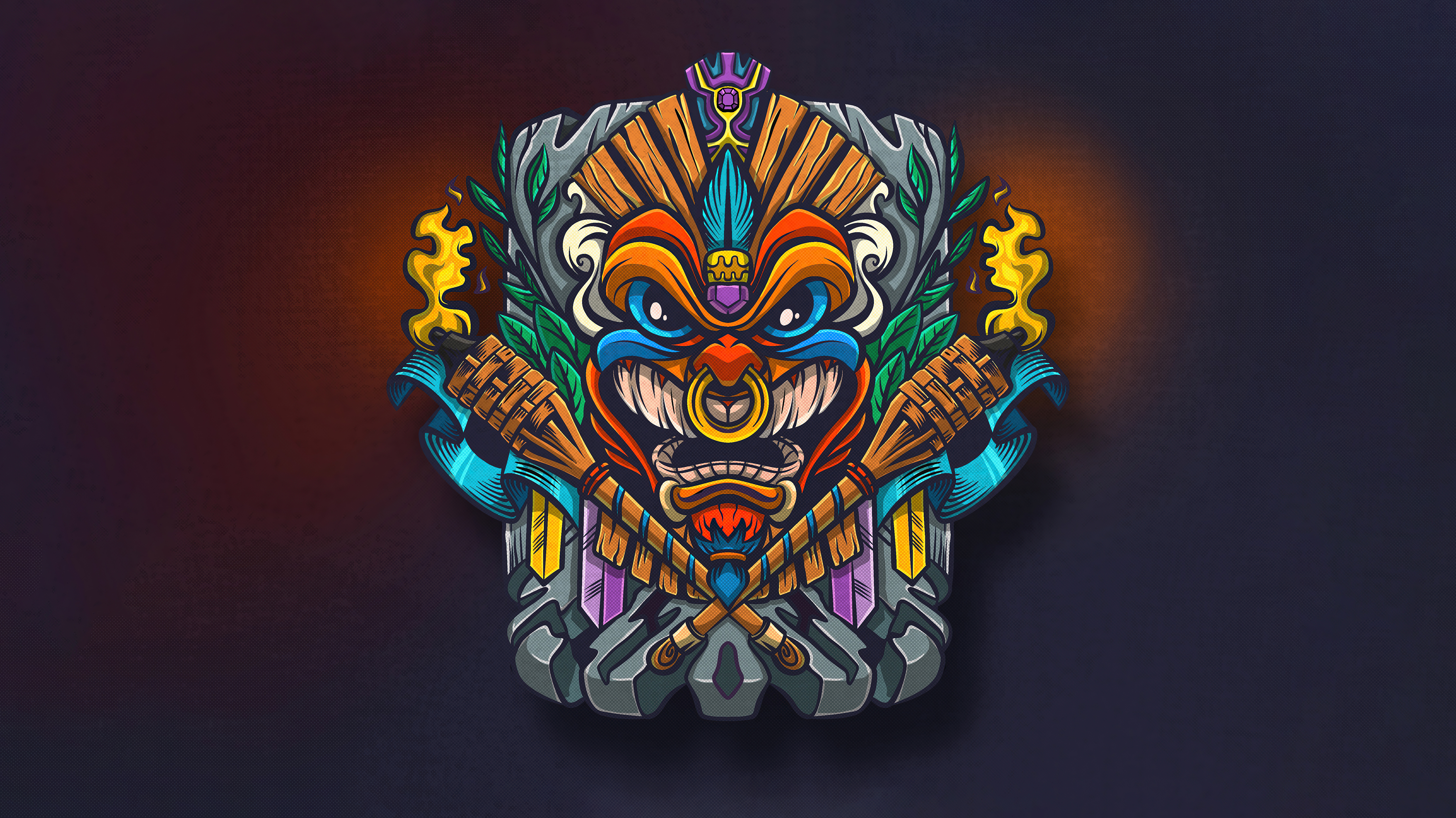 tiki totem illustration 5k sd.jpg