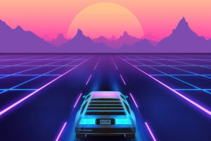 retro wave delorean syntwave 4k vg.jpg