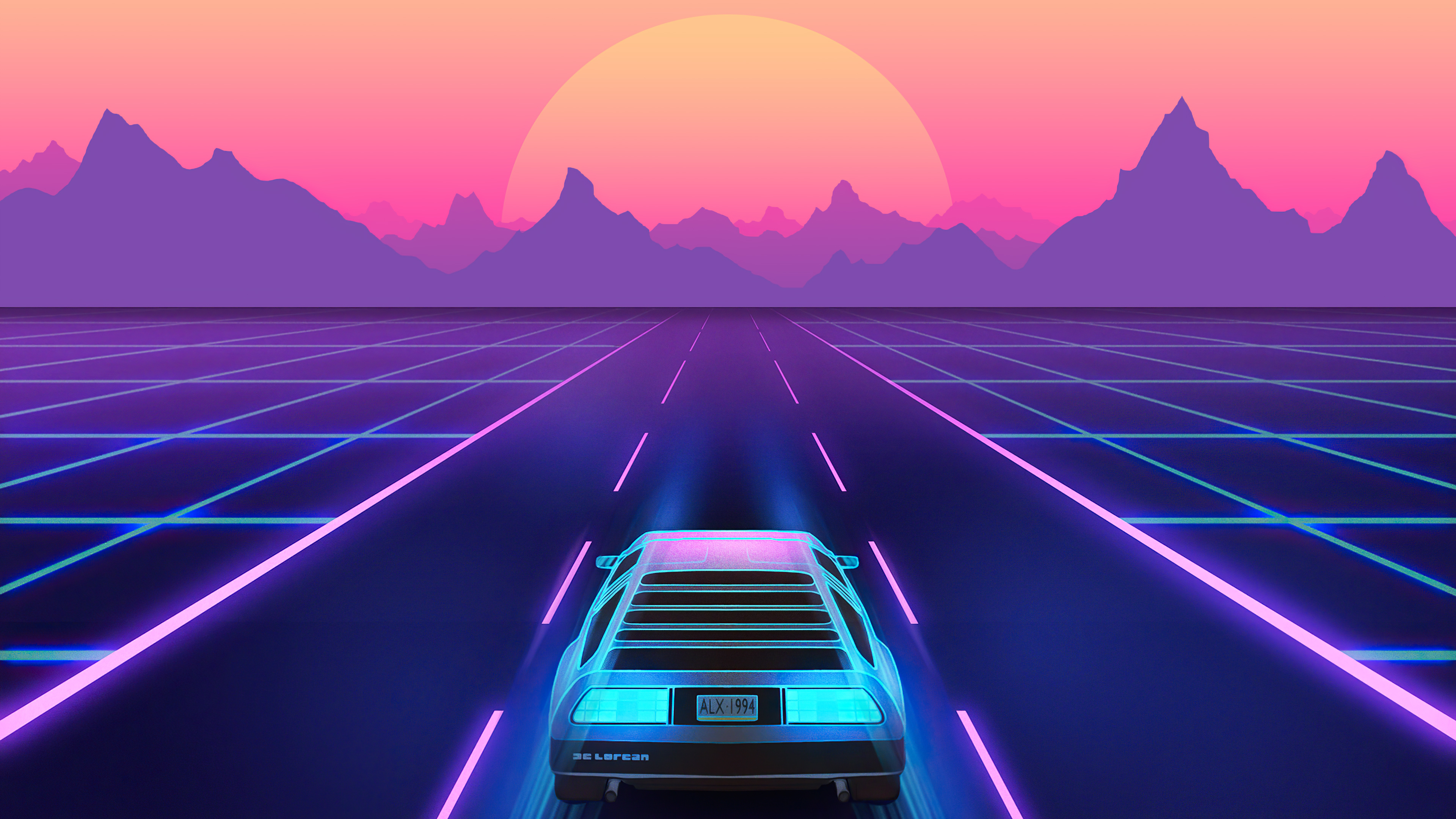 retro wave delorean syntwave 4k vg.jpg