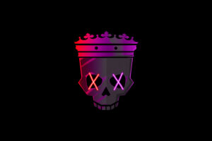 skull with crown minimal 5k 30.jpg