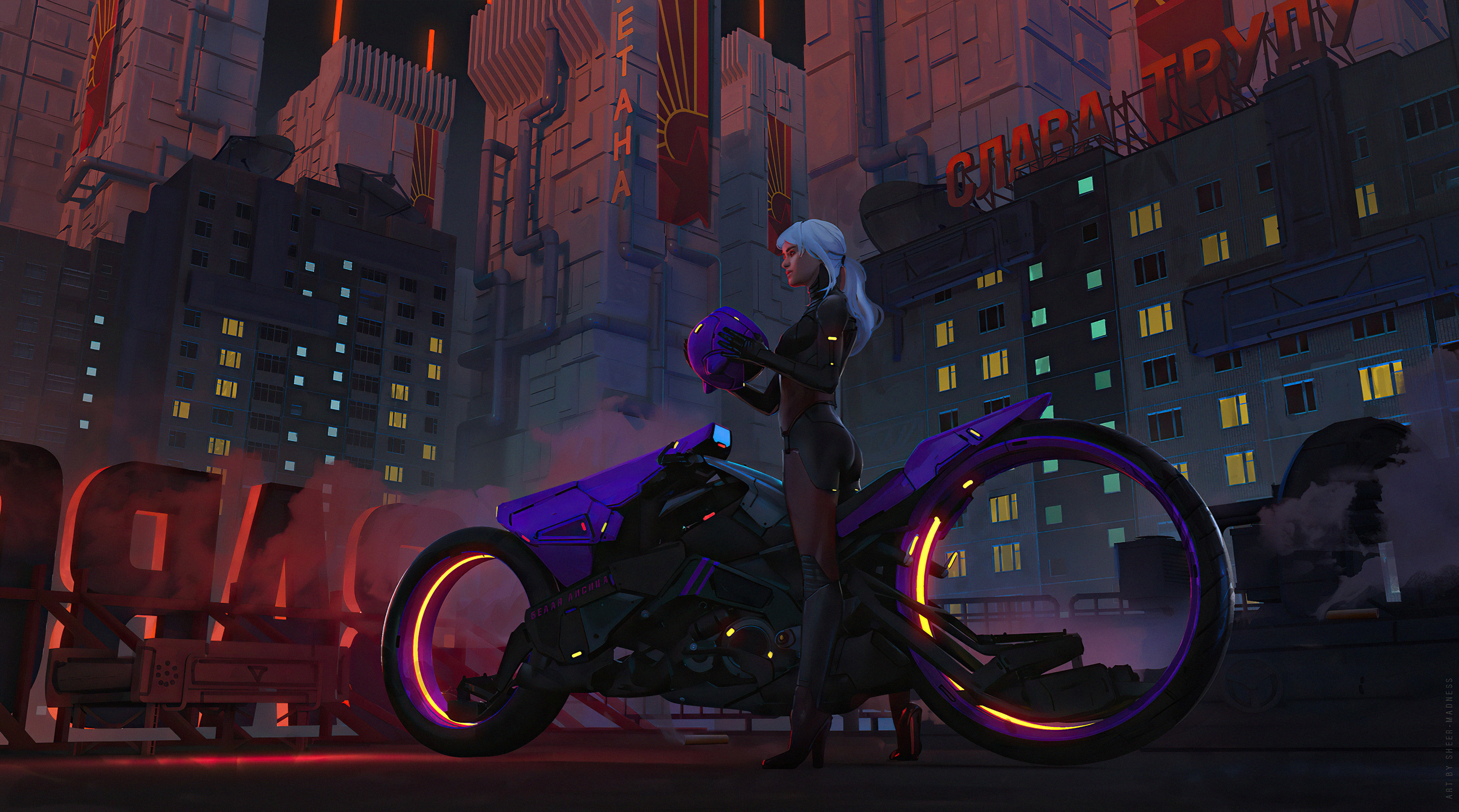 white fox scifi biker girl 4k y7.jpg