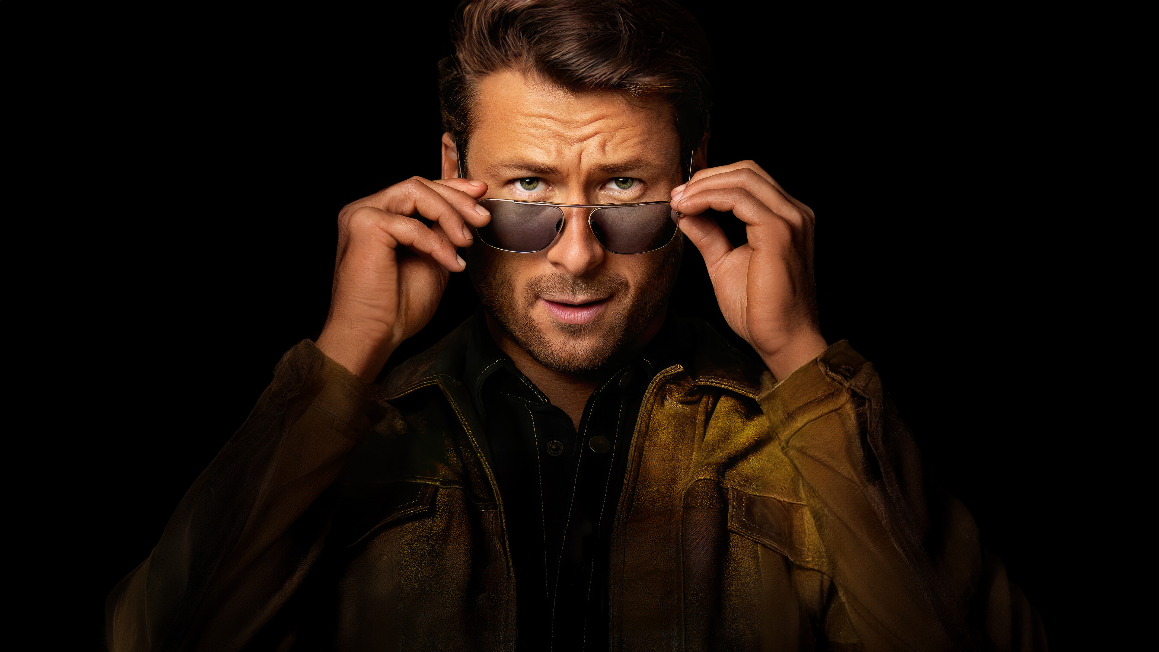 glen powell in hit man movie az.jpg